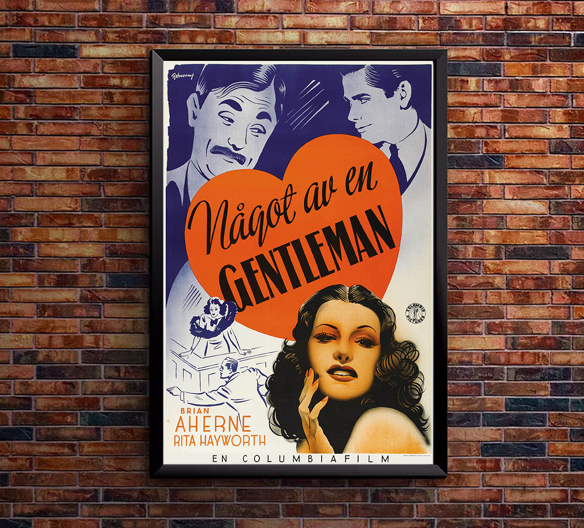 The Lady in Question 1940 - Rita Hayworth - Sweden - Classic Movie Poster