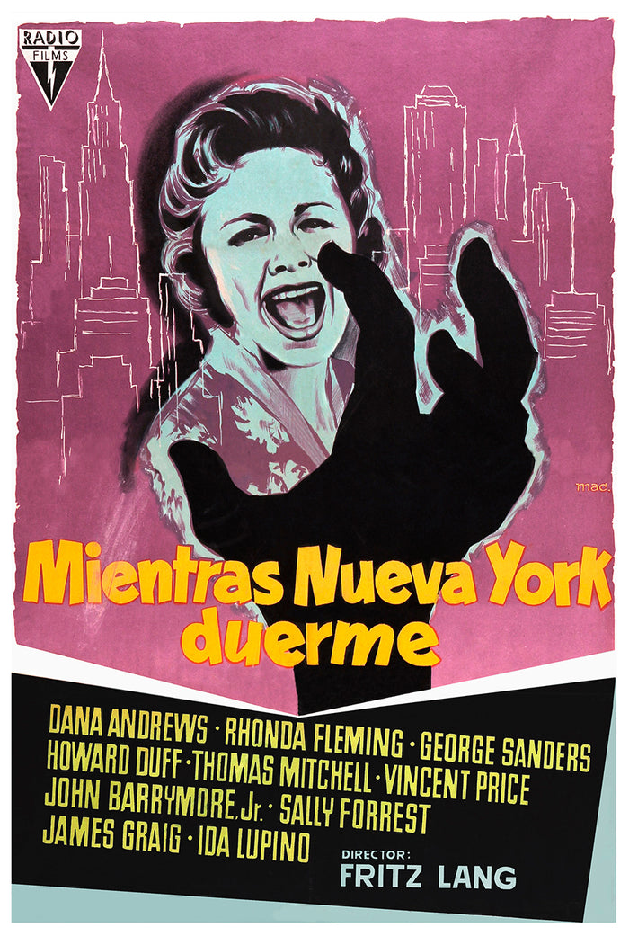 While the City Sleeps 1956 - Spain - v1 - Classic Movie Poster
