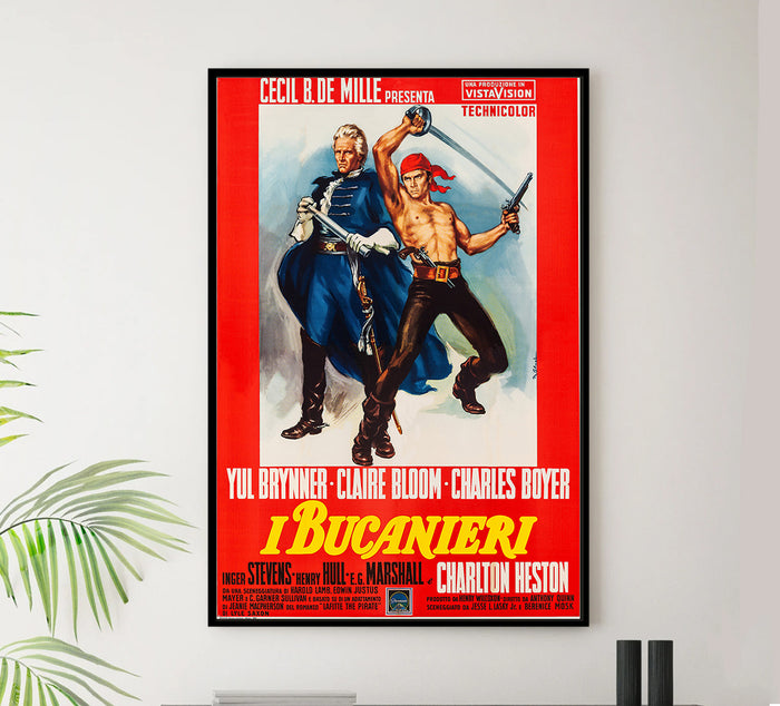 The Buccaneer 1958 - Italy - v2 - Classsic Movie Poster