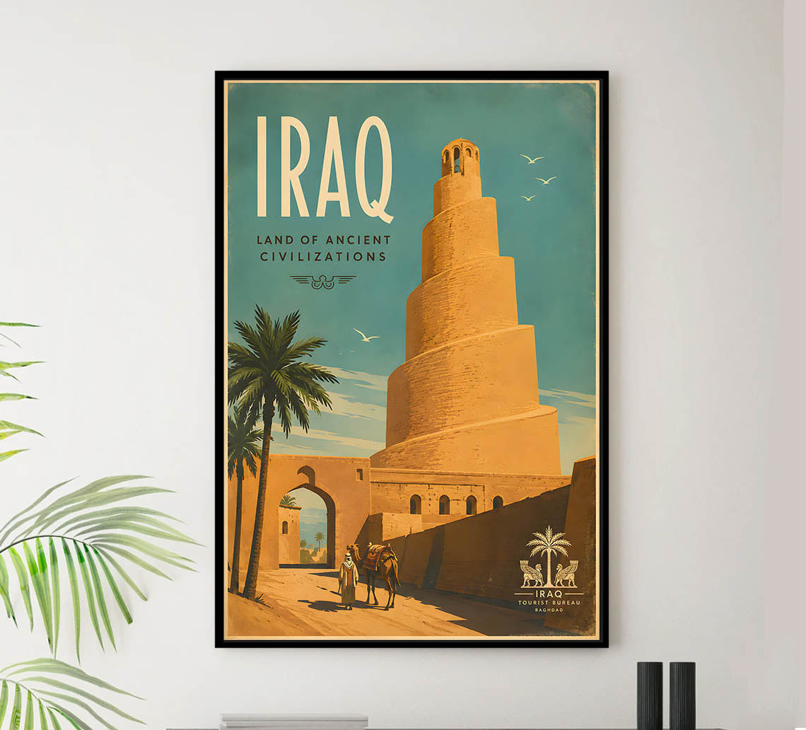 Iraq - Ancient Land - Tourism - v1 - Vintage Travel Poster