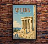 Greece -Aptera - Tourism - v1 - Vintage Travel Poster