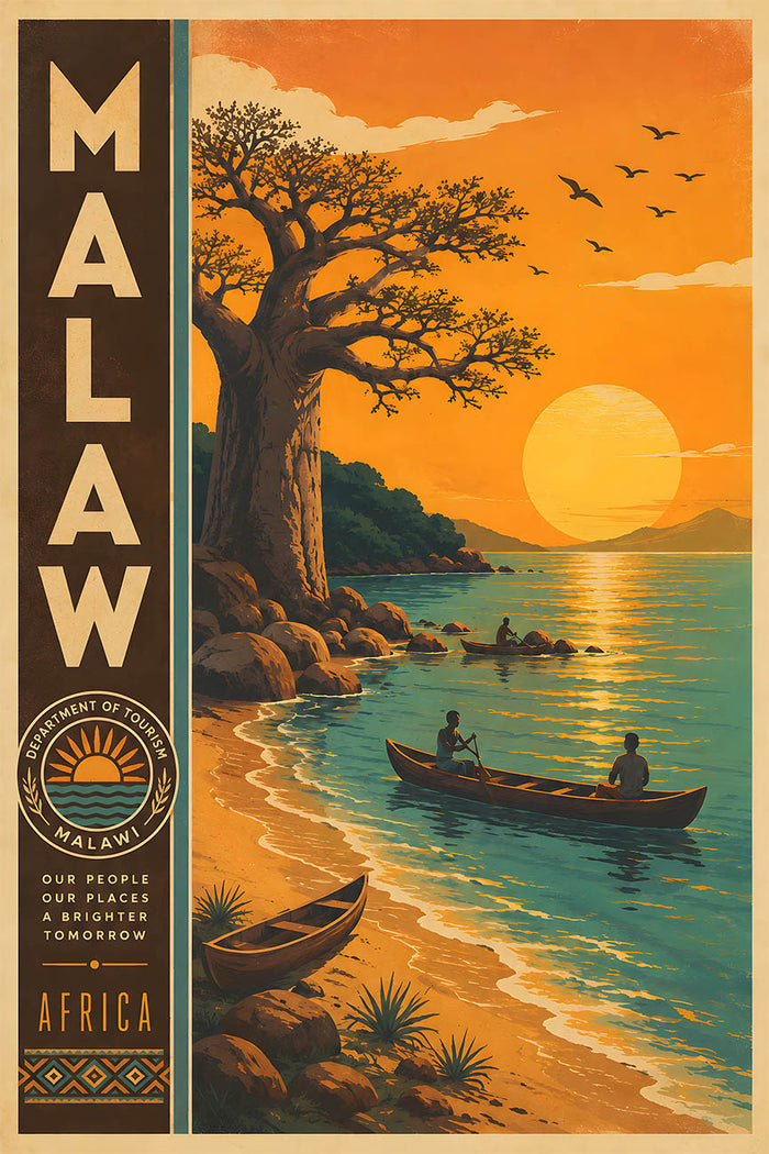 Malawi - Tourism - v1 - Vintage Travel Poster