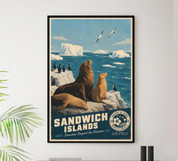 UK - Sandwich Islands - Vintage Tourism Travel Poster