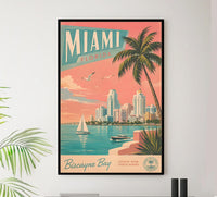 Florida - Miami - Vintage Tourism Travel Poster