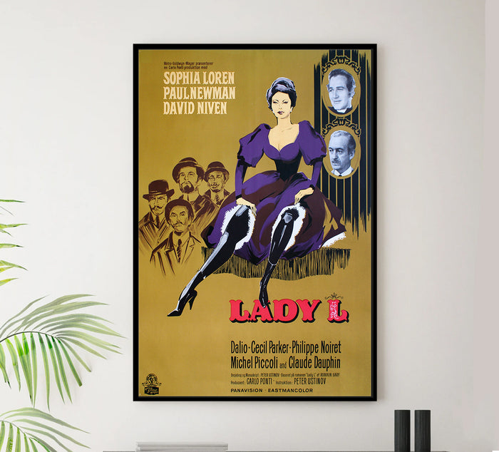 Lady L 1965 - Paul Newman - Denmark - Classic Movie Poster