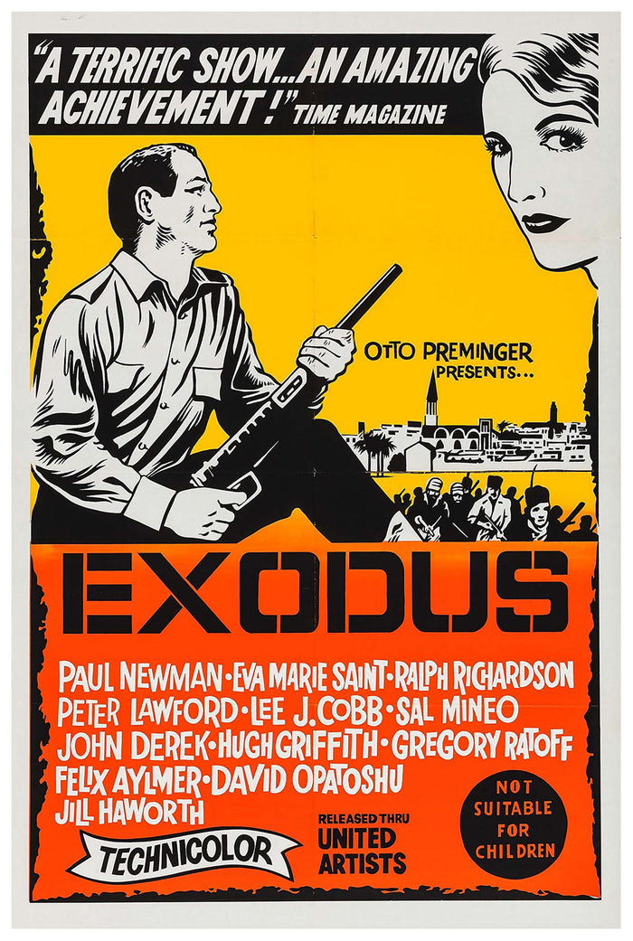 Exodus 1960 - Paul Newman - Australia - Classic Movie Poster