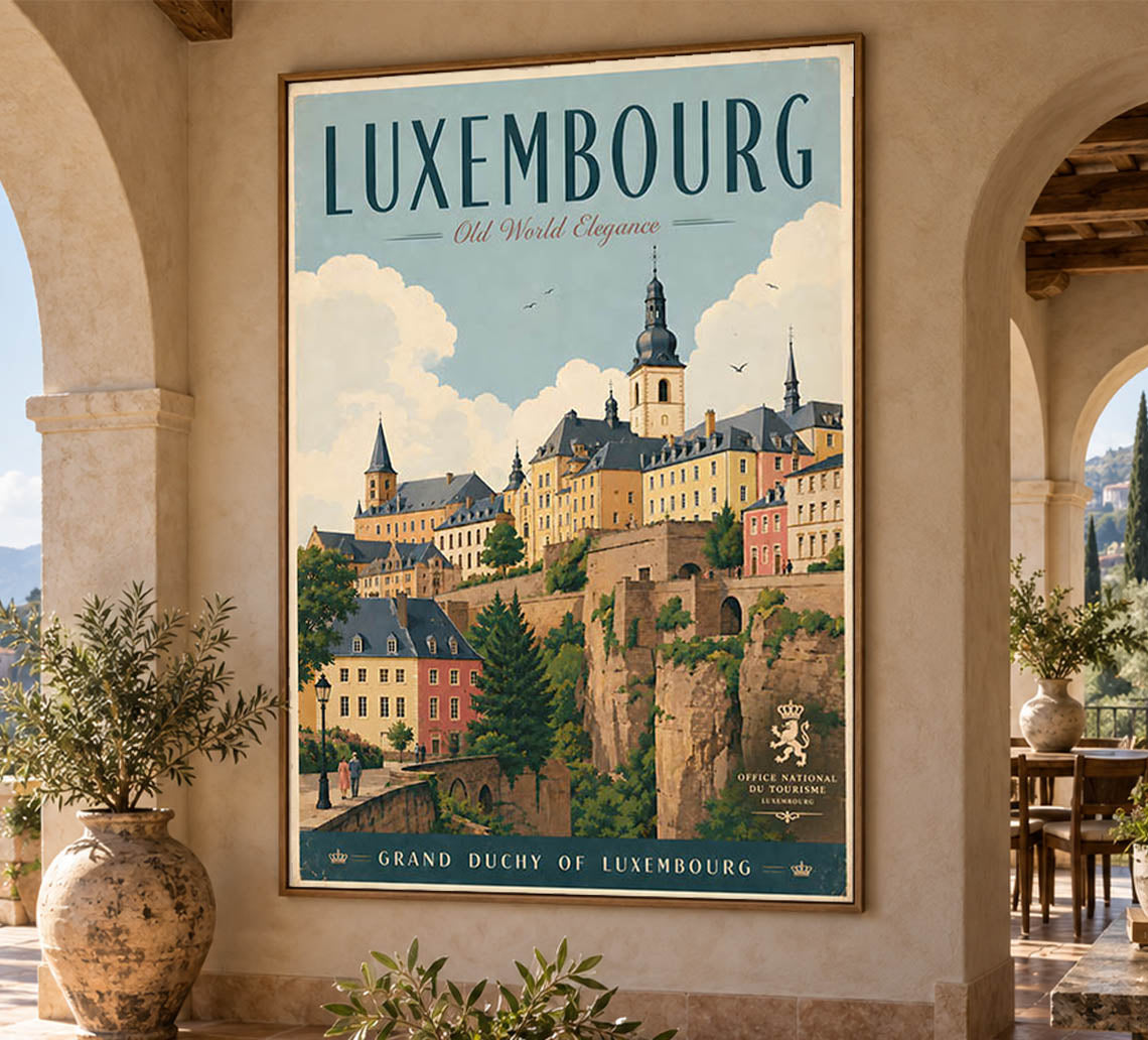 Luxembourg - Tourism - v1 - Vintage Travel Poster