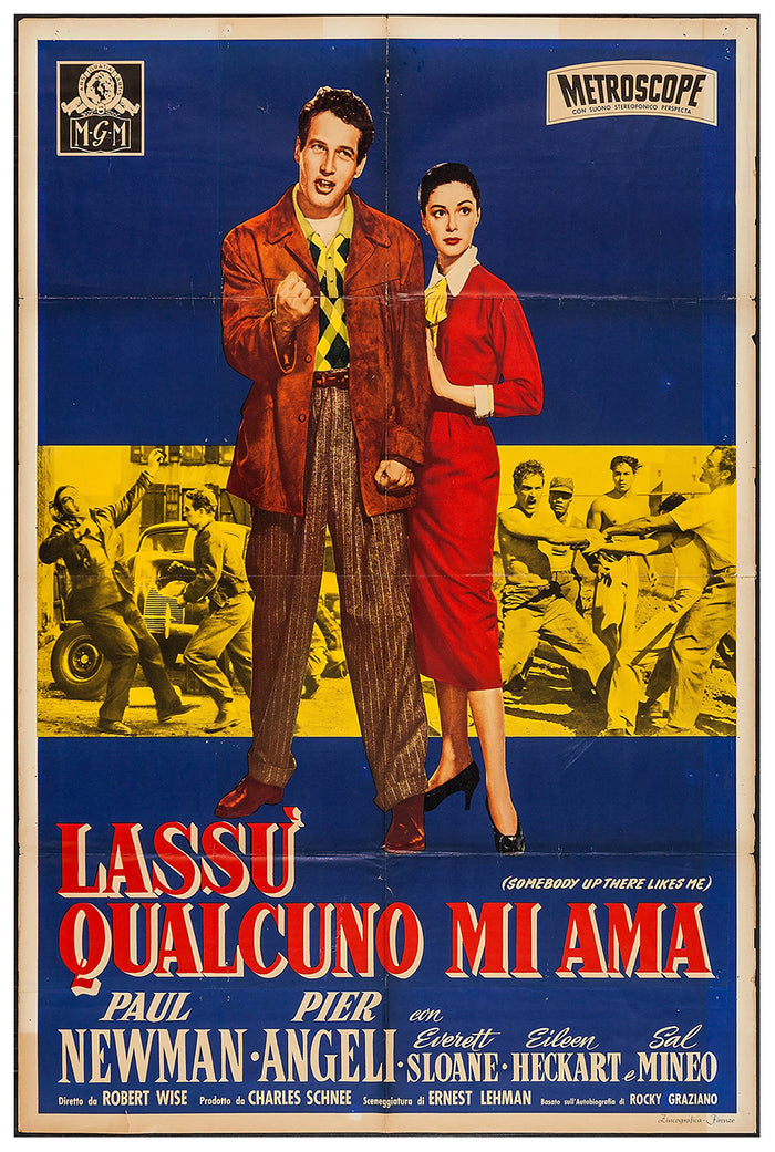 Somebody Up There Likes Me 1956 - Paul Newman - Italy - Classic Movie Poster