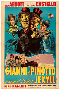 Abbott and Costello Meet Dr. Jekyll and Mr. Hyde 1953 - Italy - v2 - Classic Movie Poster