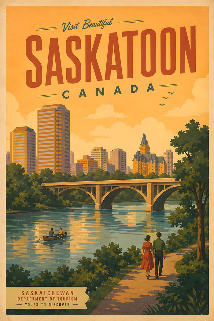 Canada - Saskatoon - Vintage Tourism Travel Poster