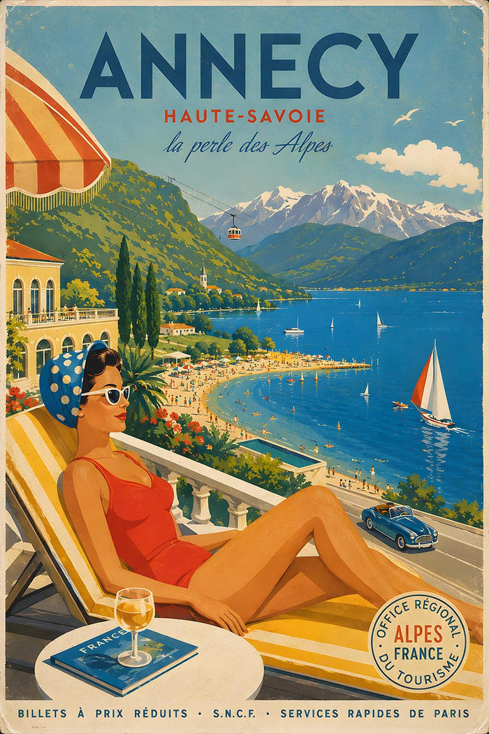 France - Annecy - Vintage Tourism Travel Poster