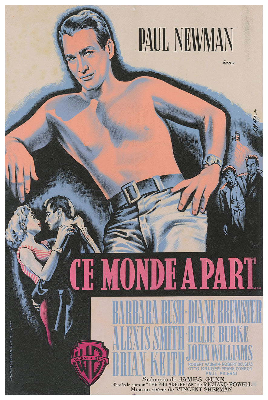 The Young Philadelphians 1959 - Paul Newman - France - Classic Movie Poster