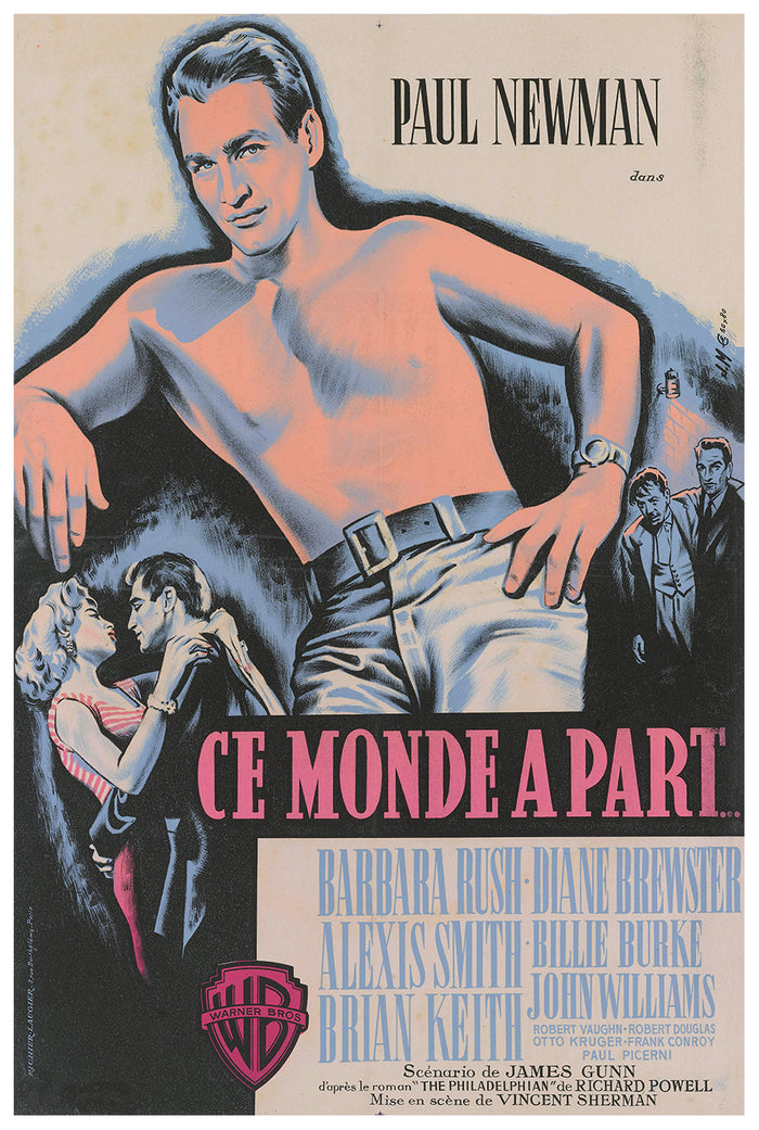 The Young Philadelphians 1959 - Paul Newman - France - Classic Movie Poster