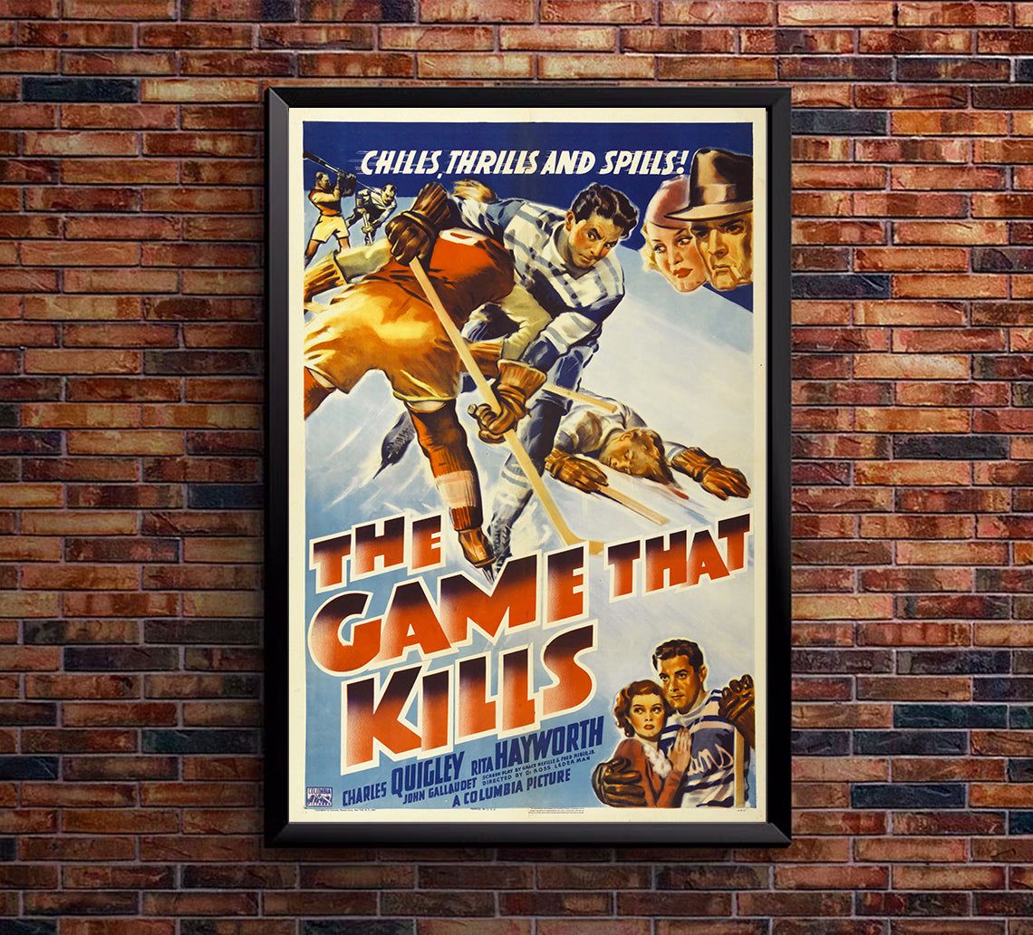 The Game That Kills 1937 - Rita Hayworth - US - Classic Movie Poster