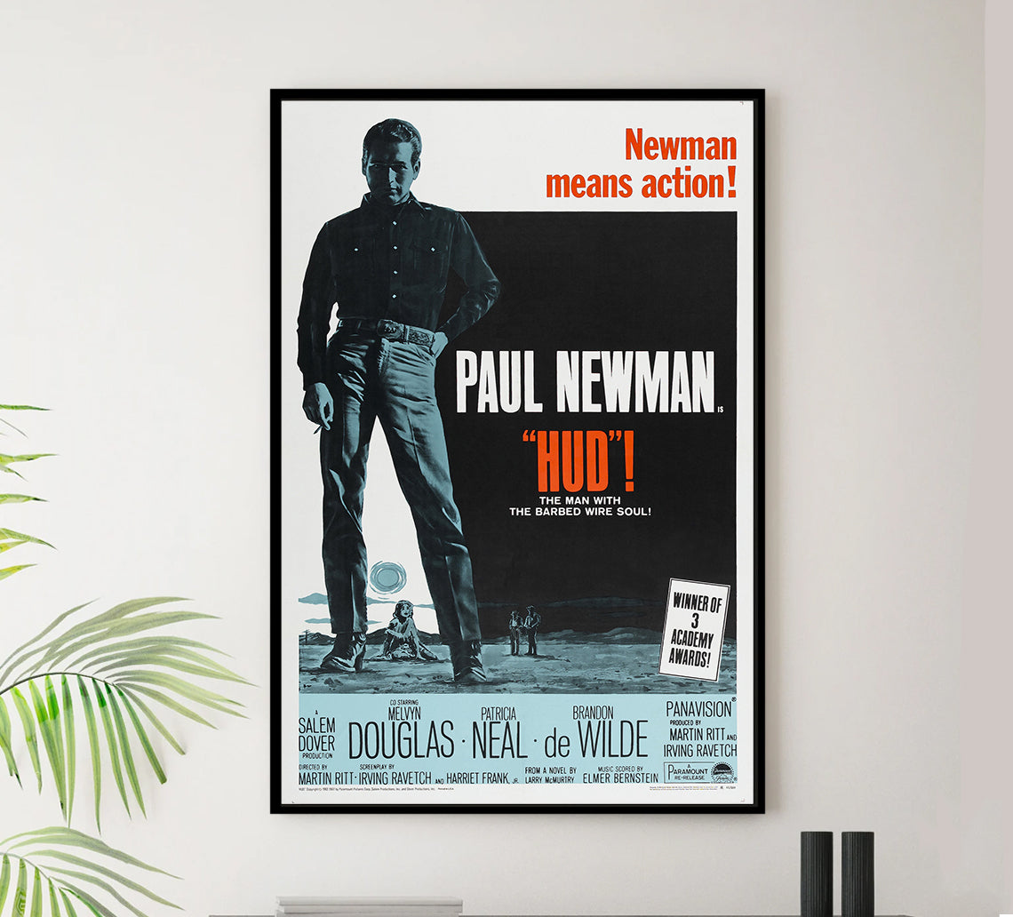 Hud 1963 - Paul Newman - US (2) - Classic Movie Poster