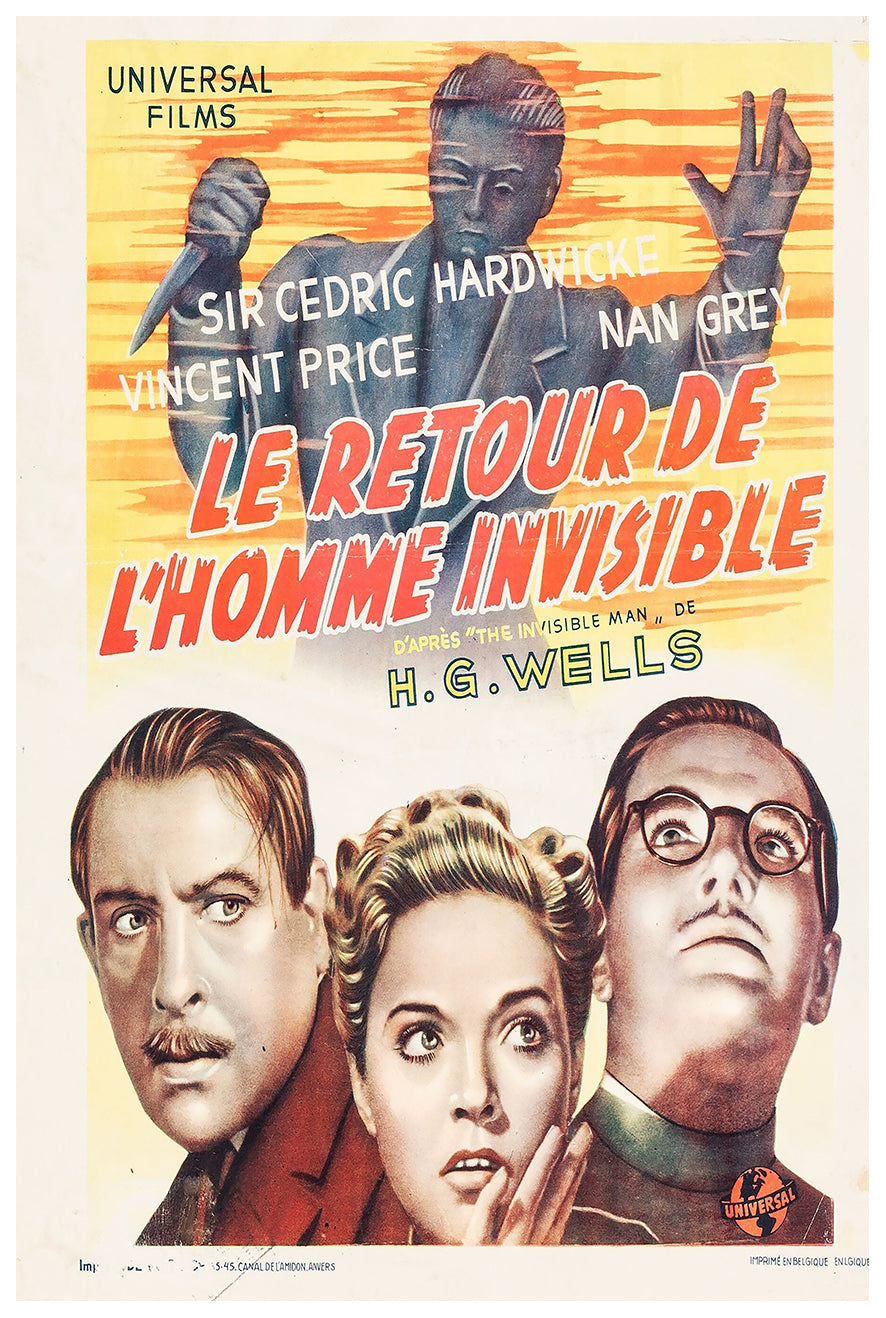 The Invisible Man Returns 1940 - Belgium - v1 - Classic Movie Poster