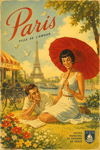 France - Paris 3 - Vintage Tourism Travel Poster