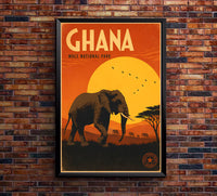 Ghana - Tourism - v1 - Vintage Travel Poster
