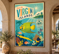 US - Visit the Virgin Islands - Vintage Tourism Travel Poster