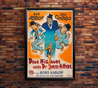 Abbott and Costello Meet Dr. Jekyll and Mr. Hyde 1953 - France - v1 - Classic Movie Poster