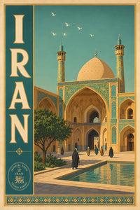 Iran - Tehran - Tourism - v1 - Vintage Travel Poster