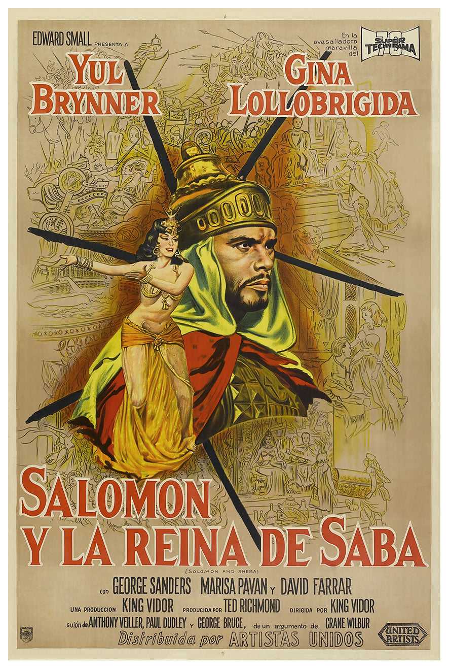 Solomon and Sheba 1959 - Argentina - v1 - Classsic Movie Poster