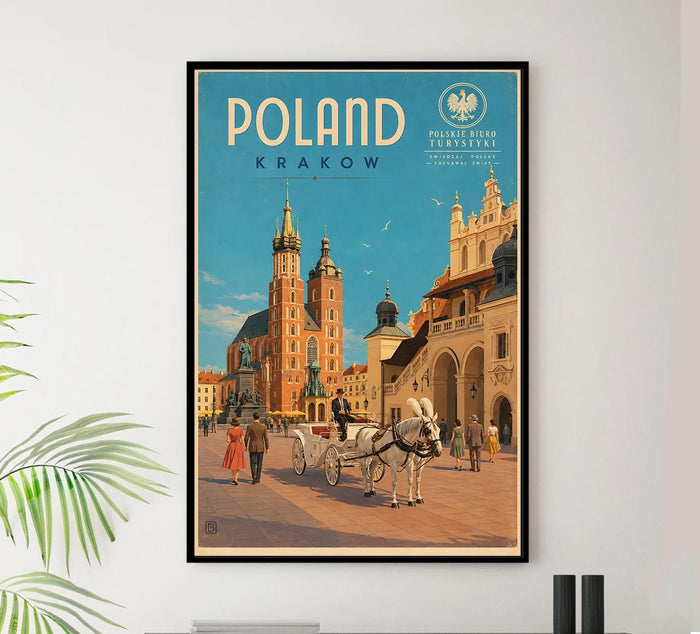 Poland - Krakow - Vintage Tourism Travel Poster