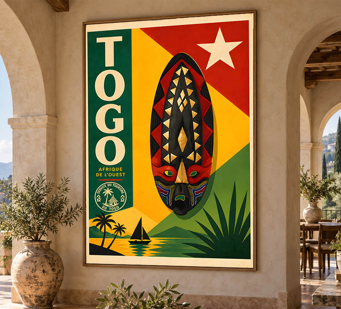 Togo - Africa - Vintage Tourism Travel Poster