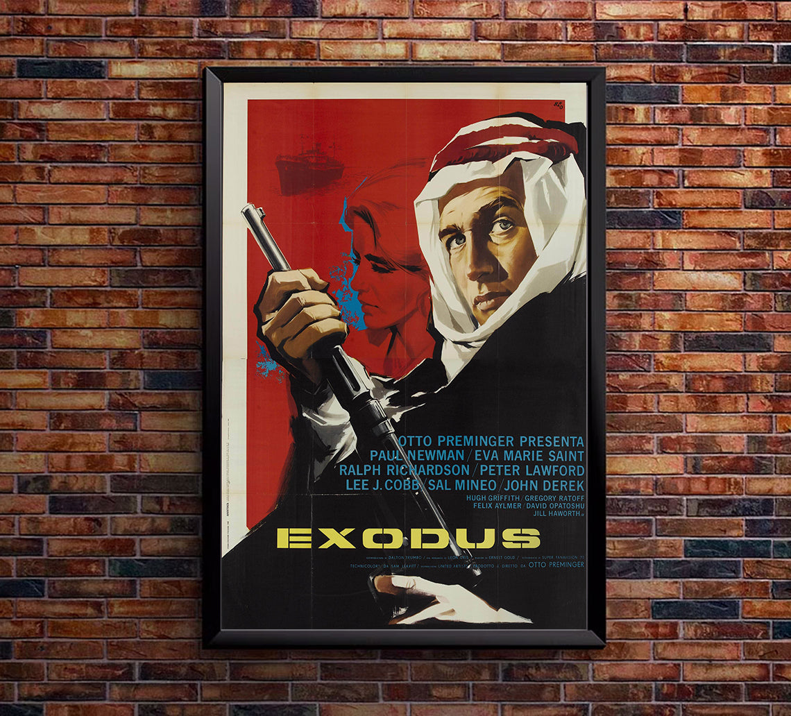 Exodus 1960 - Paul Newman - Italy - Classic Movie Poster