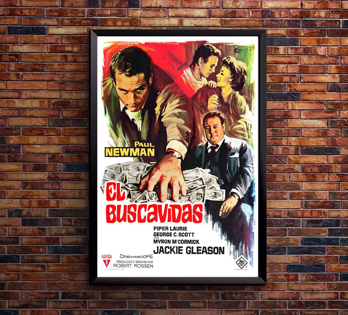 The Hustler 1961 - Paul Newman - Spain - Classic Movie Poster