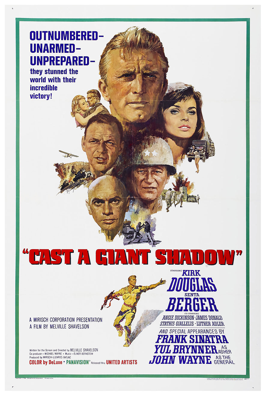 Cast a Giant Shadow 1966 - US - Classsic Movie Poster