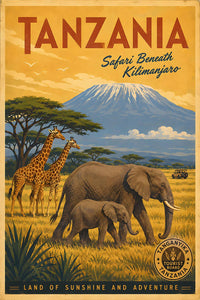 Africa - Tanzania - Vintage Tourism Travel Poster