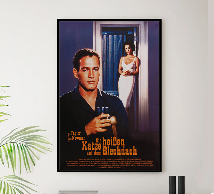 Cat on a Hot Tin Roof 1958 - Paul Newman - Germany - Classic Movie Poster