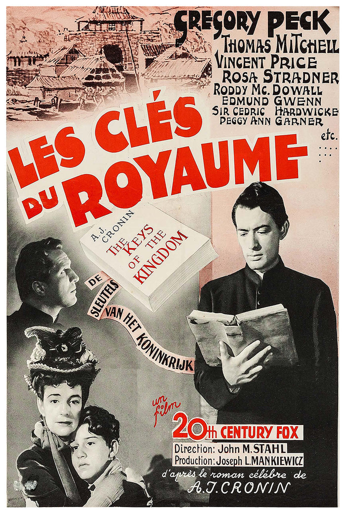 The Keys of the Kingdom 1944 - Belgium - v1 - Classic Movie Poster