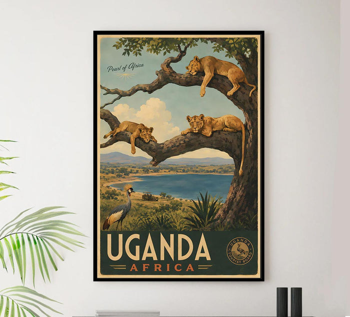 Africa - Uganda - Vintage Tourism Travel Poster