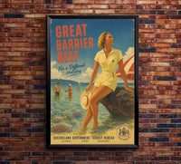 Australia - Great Barrier Reef - Vintage Tourism Travel Poster