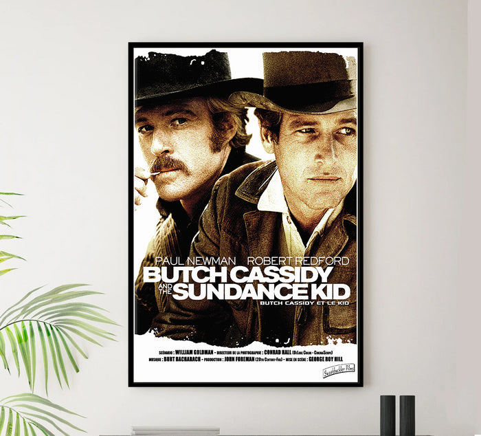Butch Cassidy and the Sundance Kid 1969 - Paul Newman - France (2) - Classic Movie Poster