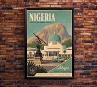 Africa - Nigeria - Vintage Tourism Travel Poster