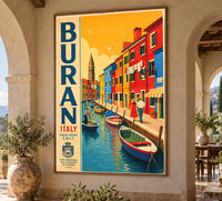 Italy - Burano 2 - Vintage Tourism Travel Poster