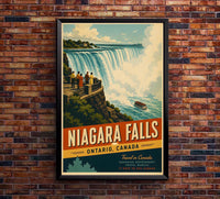 Canada - Niagara Falls - Vintage Tourism Travel Poster