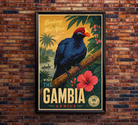 Africa - The Gambia - Vintage Tourism Travel Poster