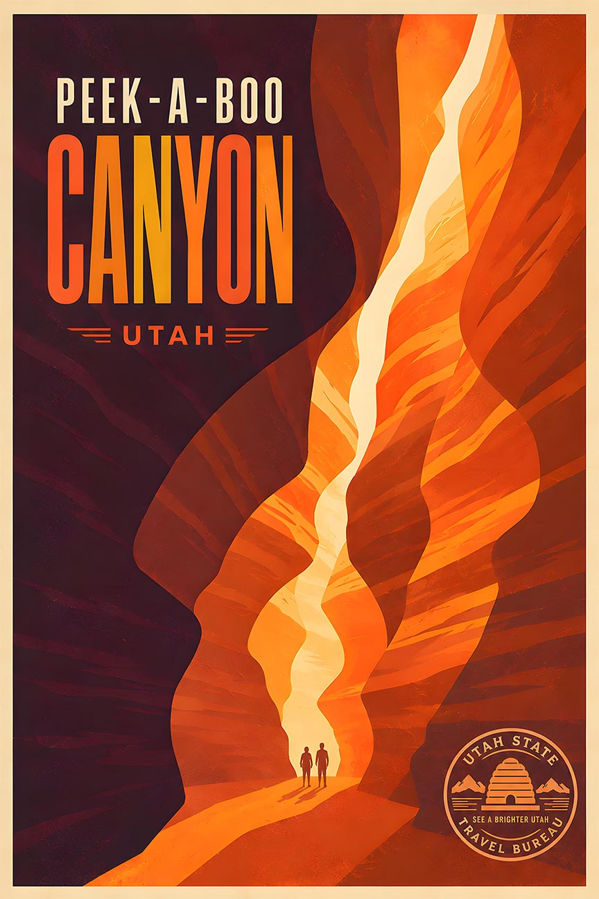 United States - Canyon - Vintage Tourism Travel Poster