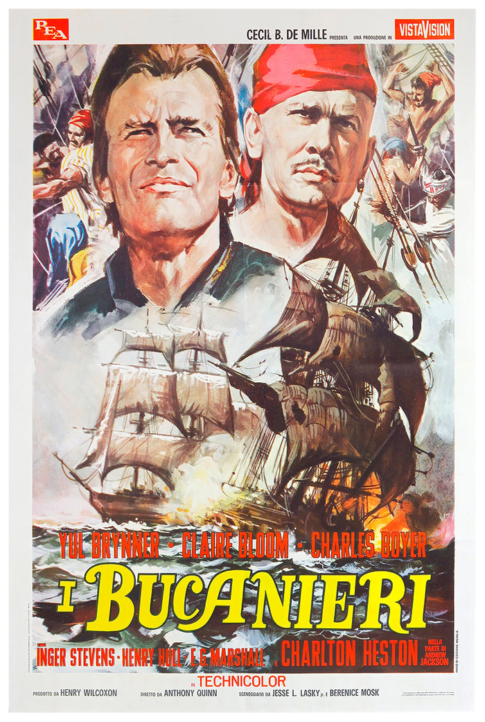 The Buccaneer 1958 - Italy - v4 - Classsic Movie Poster