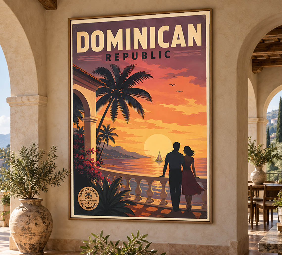 Dominican Republic - Republic - Vintage Tourism Travel Poster