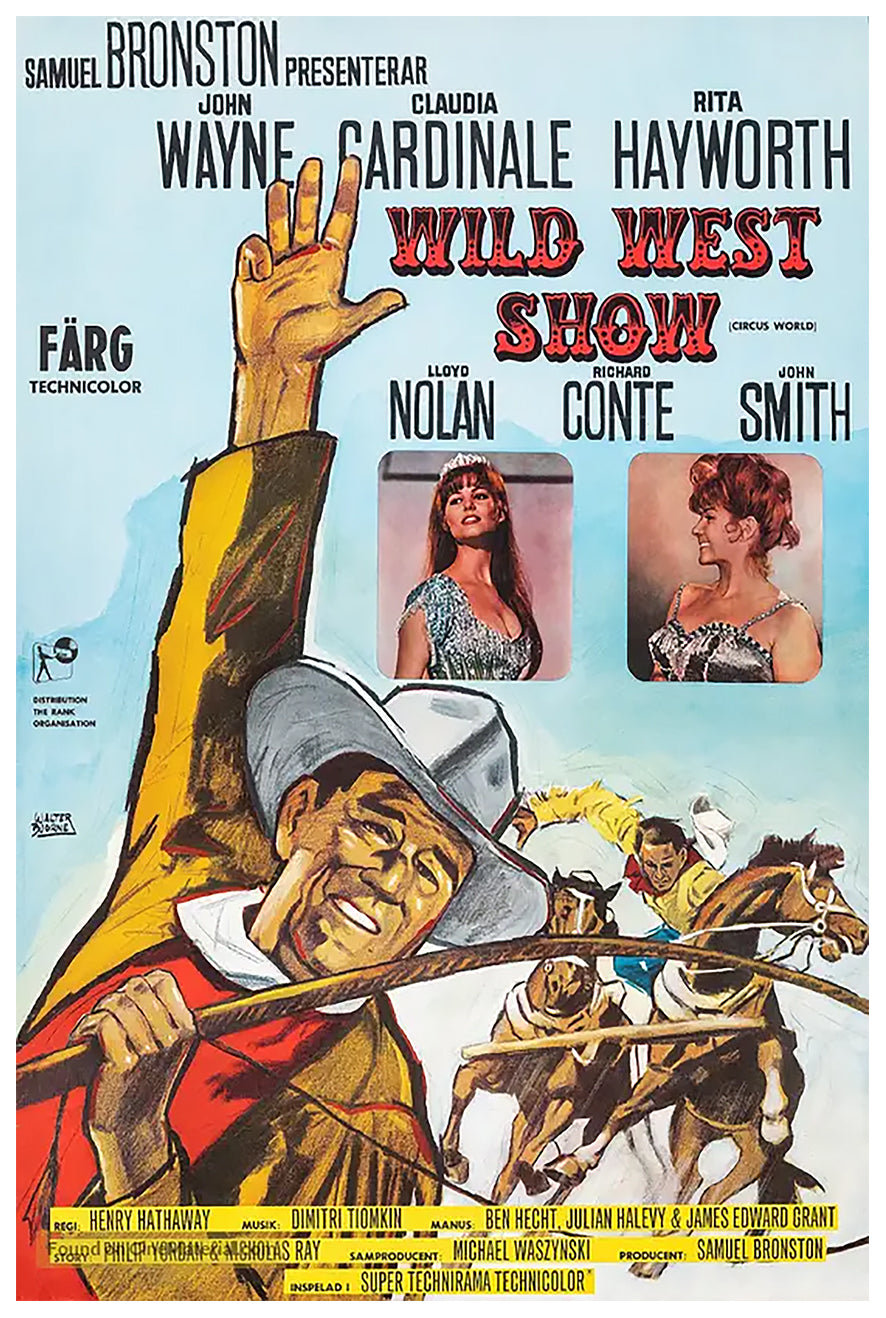 Circus World 1964 - Rita Hayworth - Sweden - Classic Movie Poster
