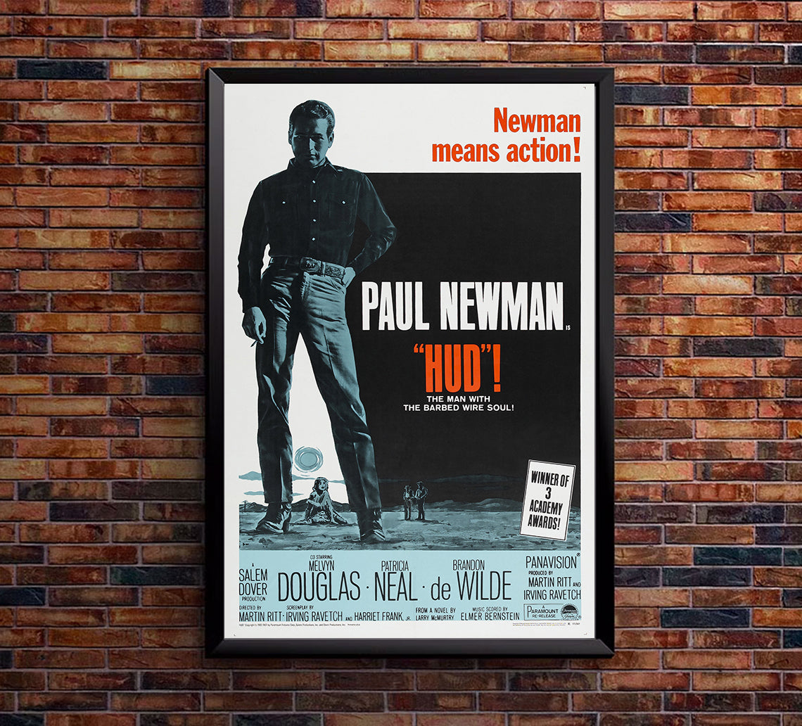 Hud 1963 - Paul Newman - US (2) - Classic Movie Poster
