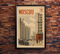 Russia - Moscou - Vintage Tourism Travel Poster