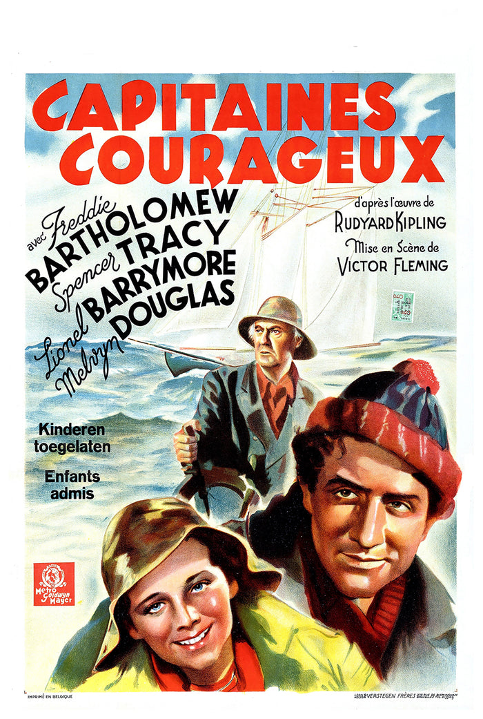 Captains Courageous 1937 - Belgium - v1 - Classic Movie Poster
