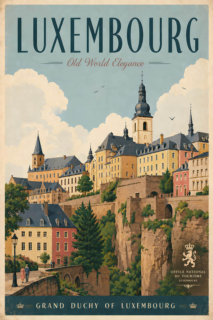 Luxembourg - Tourism - v1 - Vintage Travel Poster