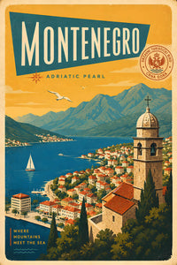 Montenegro - Tourism - v1 - Vintage Travel Poster
